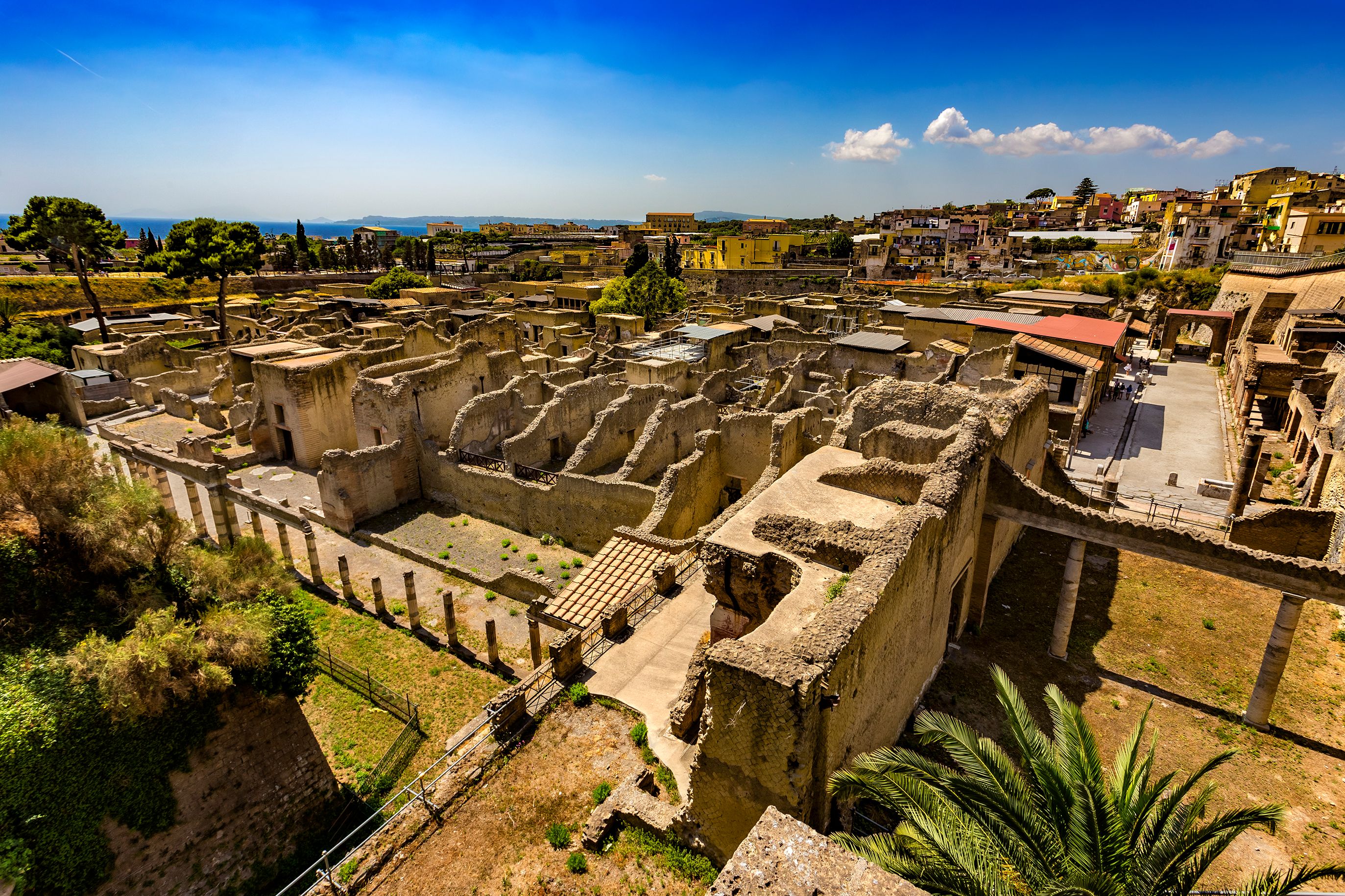 You’ll explore both Pompeii and Herculaneum: